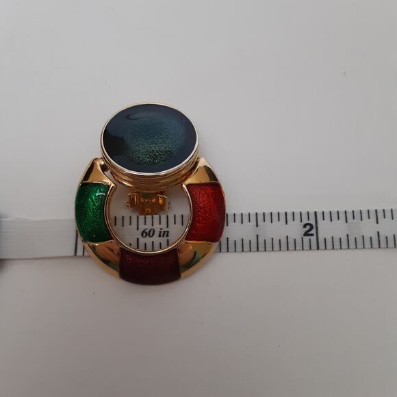 Vintage 80s Costume Jewelry Clip On Earrings 3 Pairs Craft L. Bott Doorknocker - Picture 12 of 13